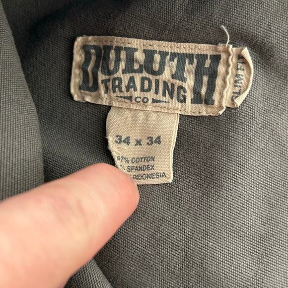 Men's Grey/Green Duluth Trading Co Flex Fire Hose Standard Fit Cargo Pants 34x28 - Picture 5 of 11